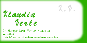 klaudia verle business card